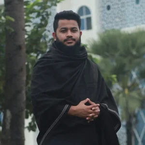 প্রিমিয়াম হাতে বোনা উলের শাল – কালো (১টি)